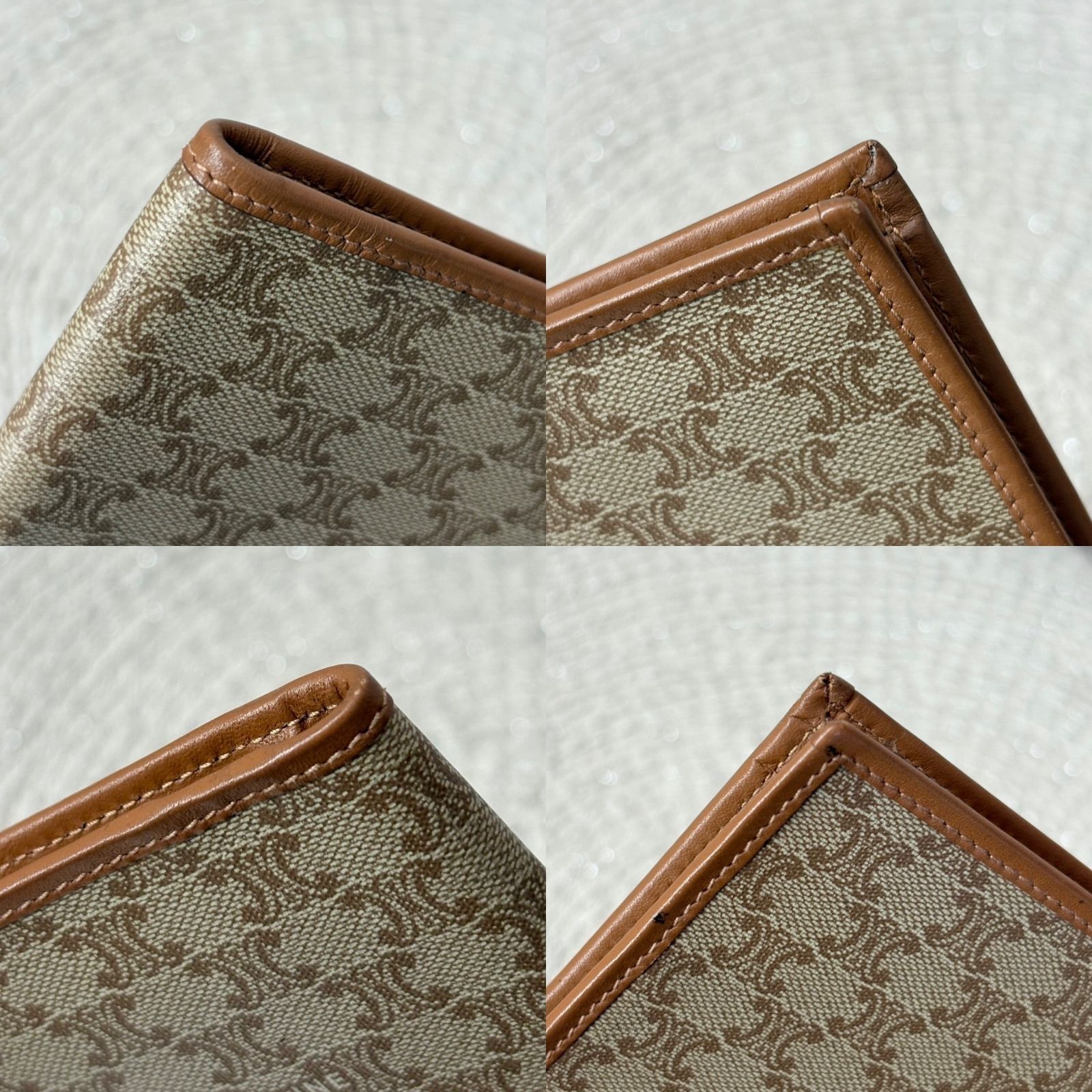 CELINE 長財布 ベージュ マカダム柄 レディース
