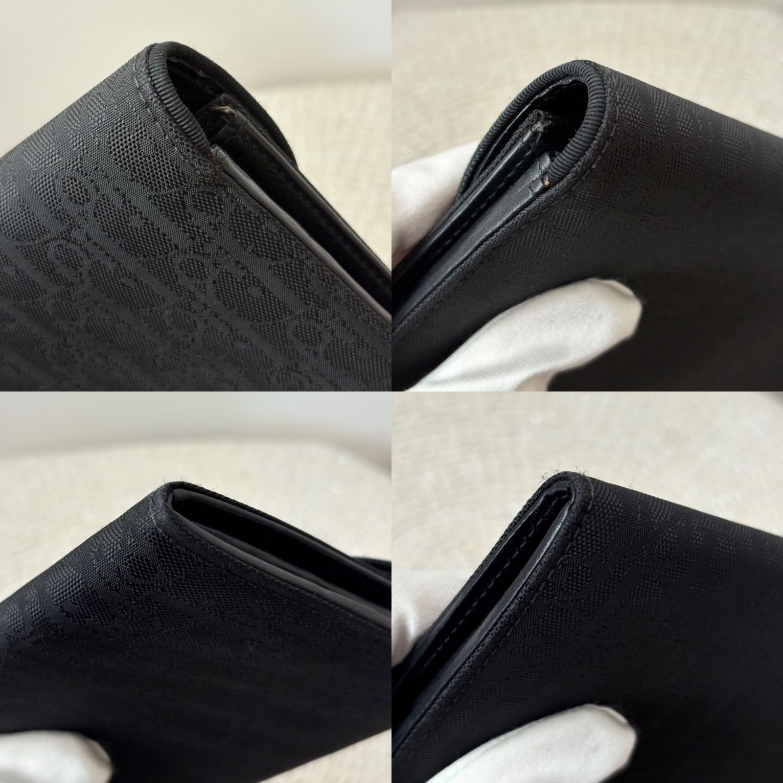 クリスチャンディオール 長財布 トロッター キャンバス レザー