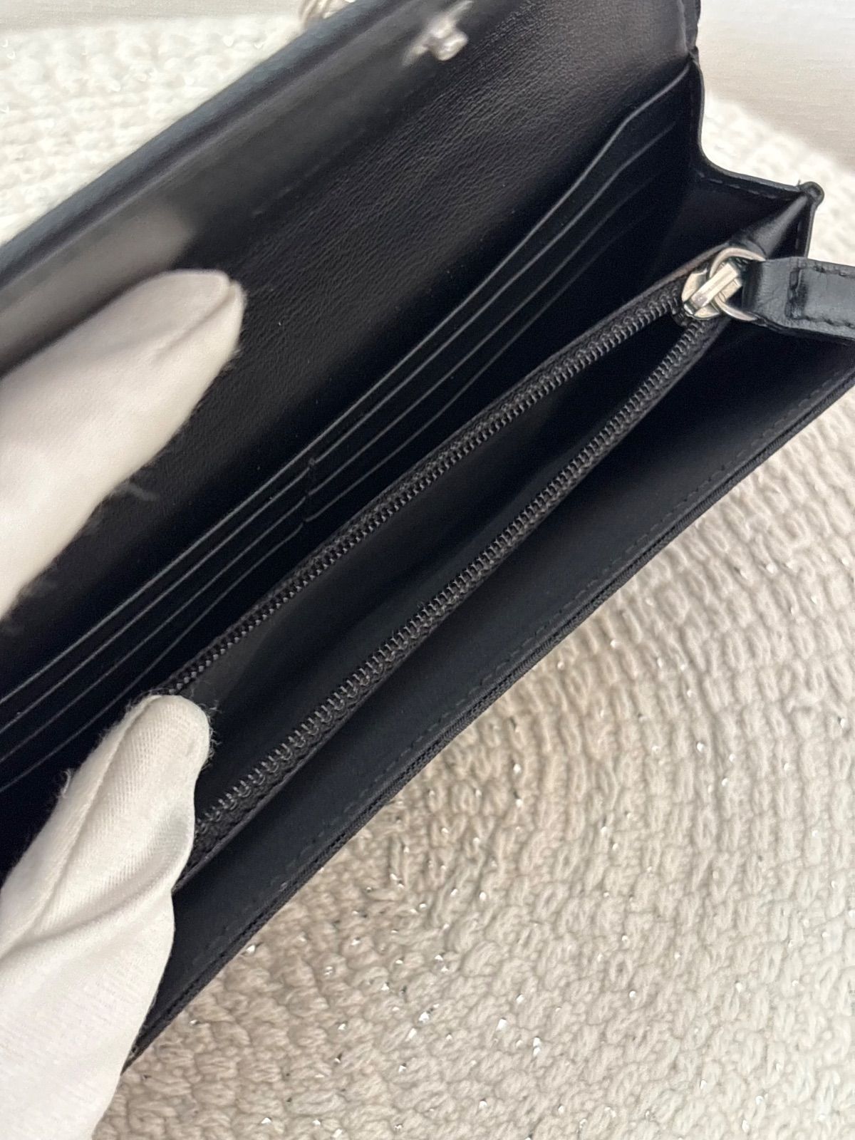 クリスチャンディオール 長財布 トロッター キャンバス レザー