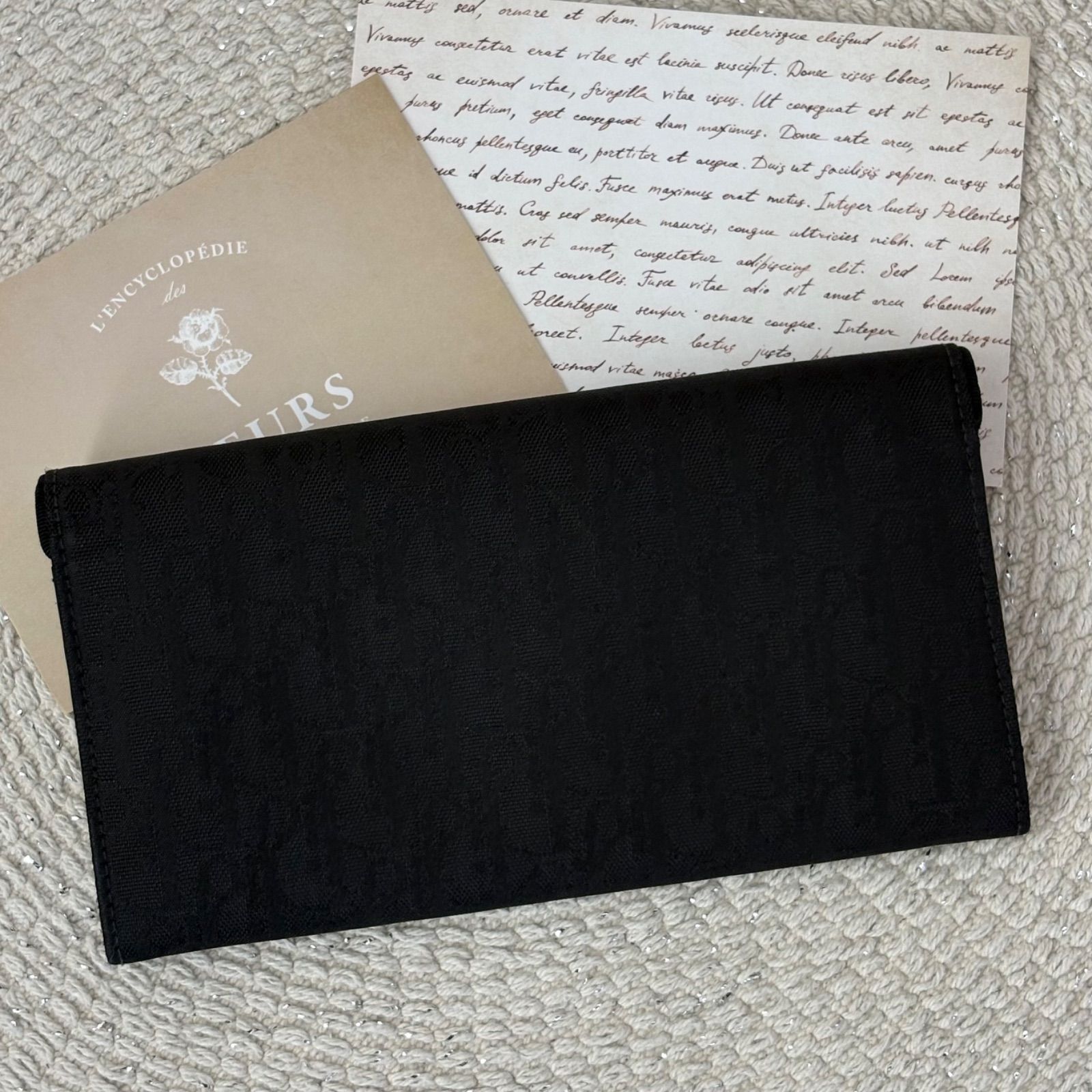 クリスチャンディオール 長財布 トロッター キャンバス レザー