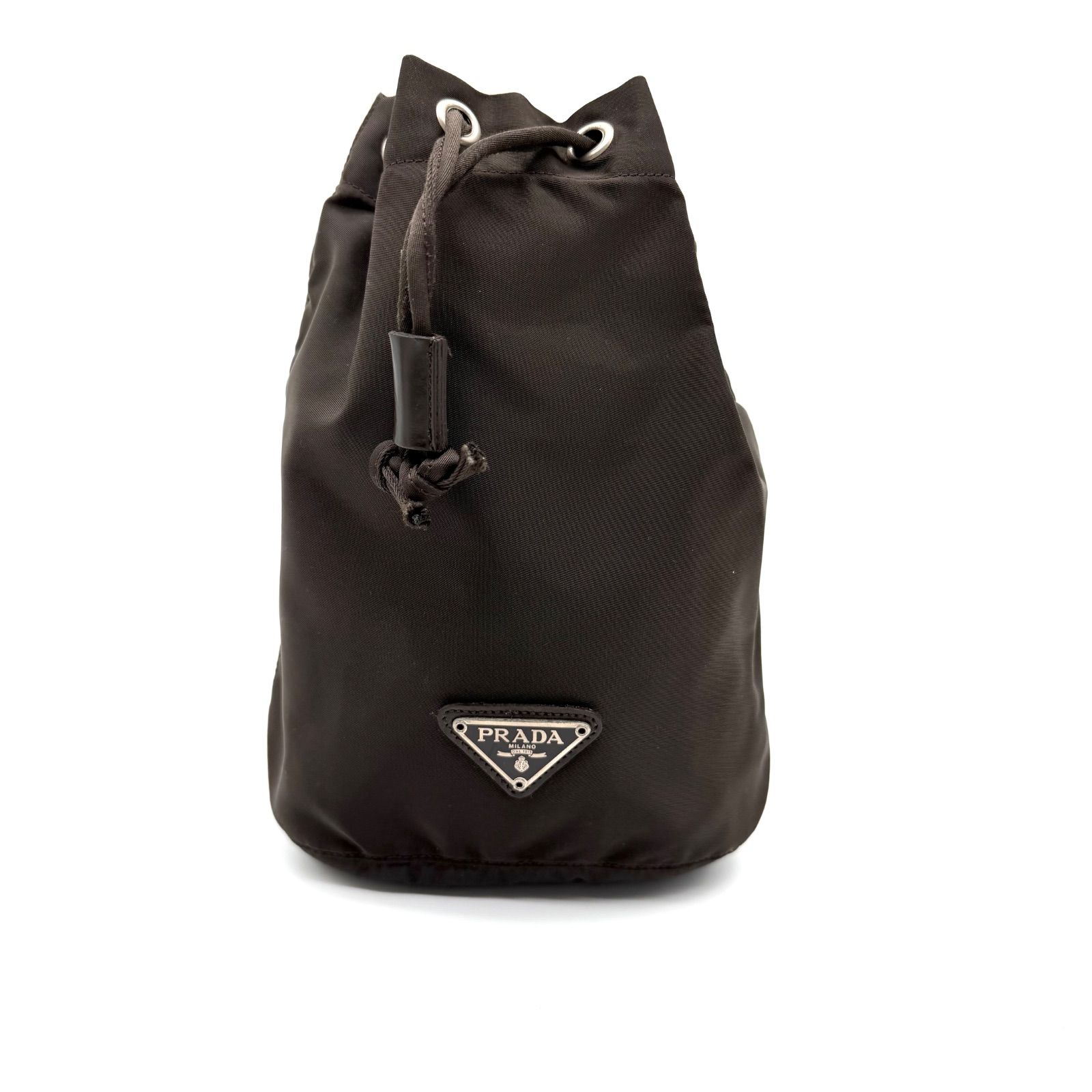 99tk_様専用【極美品】PRADA プラダ ナイロン 巾着ポーチ 三角ロゴ