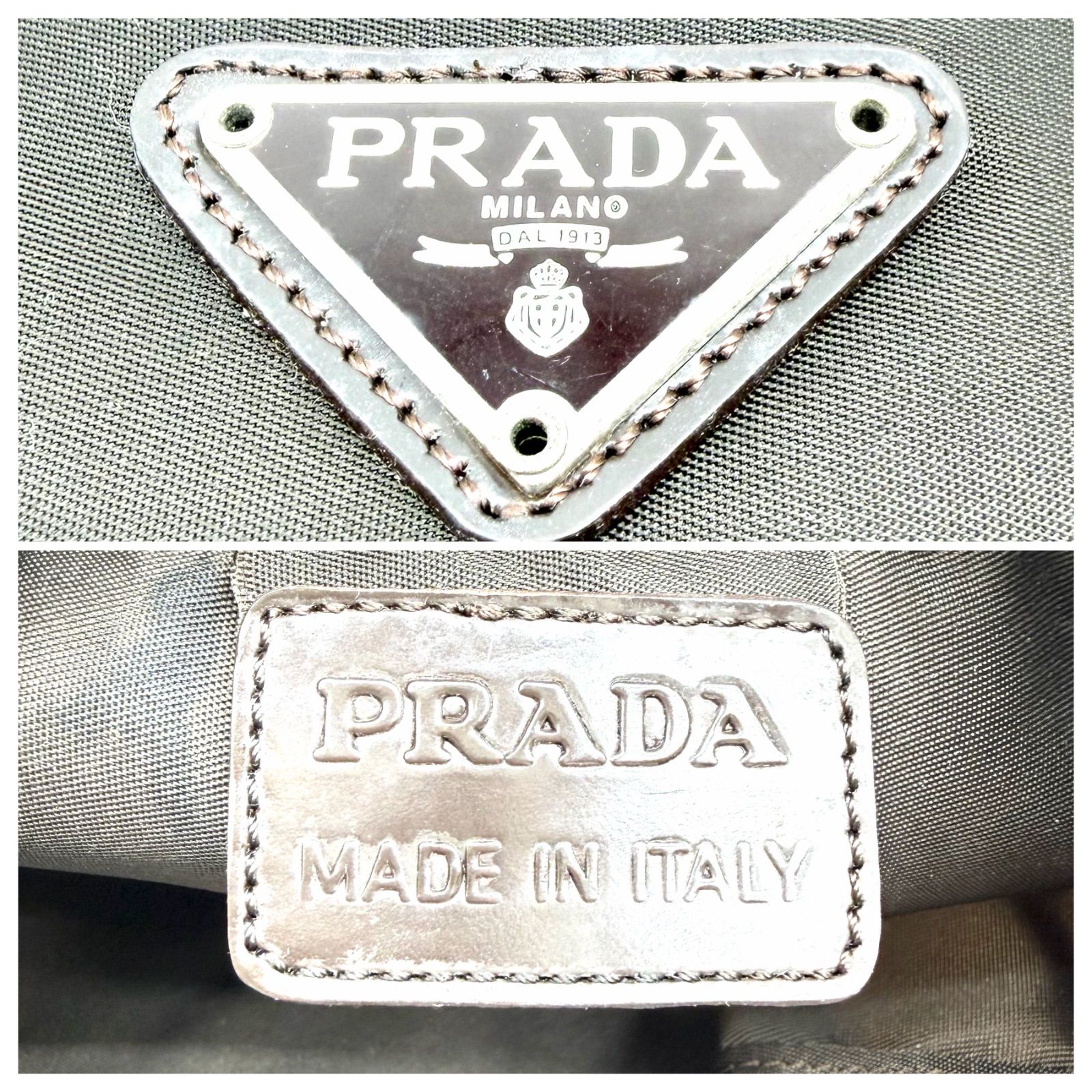 99tk_様専用【極美品】PRADA プラダ ナイロン 巾着ポーチ 三角ロゴ