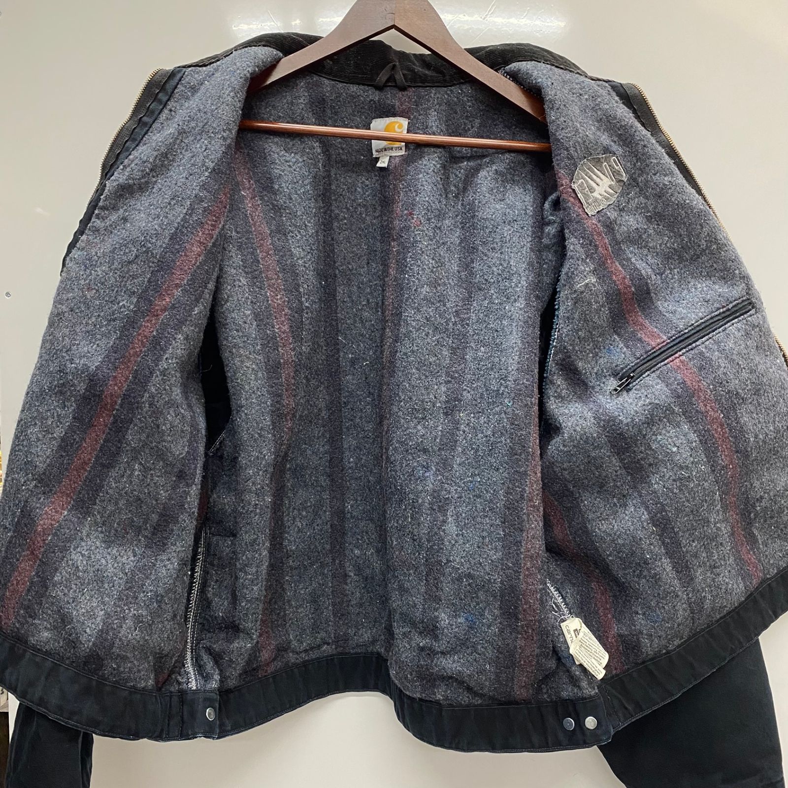 カーハート Carhartt 13年製 USA製 デトロイトジャケット 企業ロゴ 