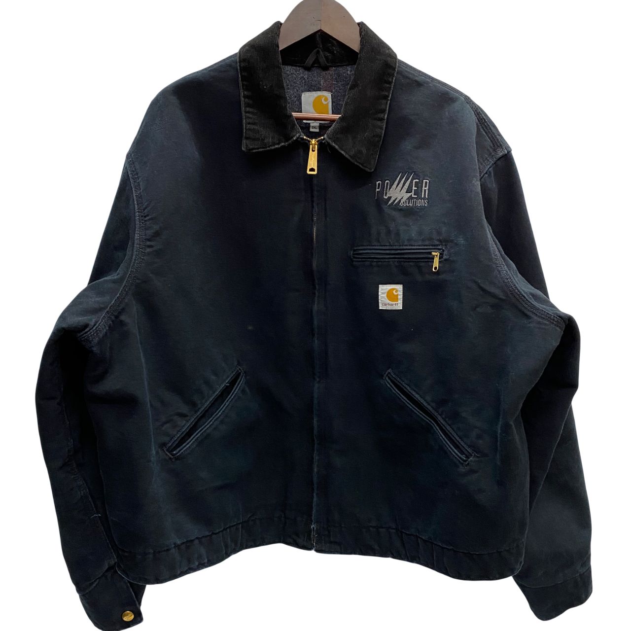 カーハート Carhartt 13年製 USA製 デトロイトジャケット 企業ロゴ