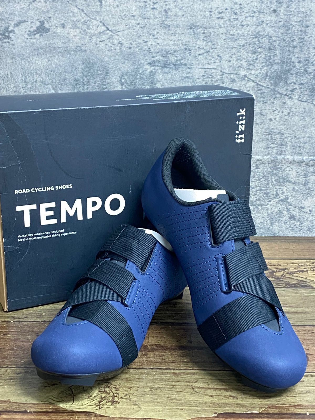 JX998 フィジーク fizik TEMPO R5 POWERSTRAP shoes ビンディングシューズ 3穴 紺 EU41