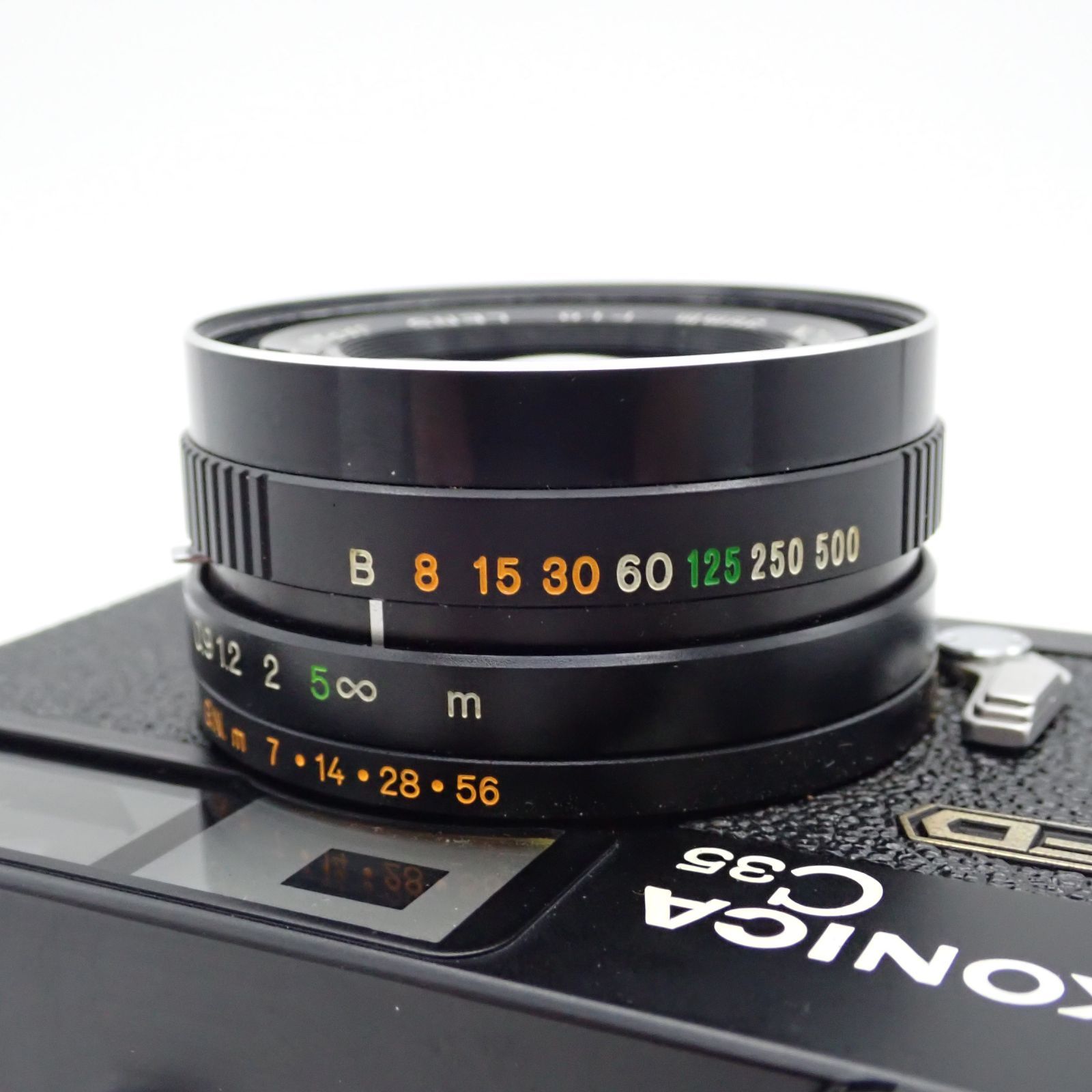 極上品 KONICA C35 FD ブラック HEXANON 38mm f1.8 レンジファインダー