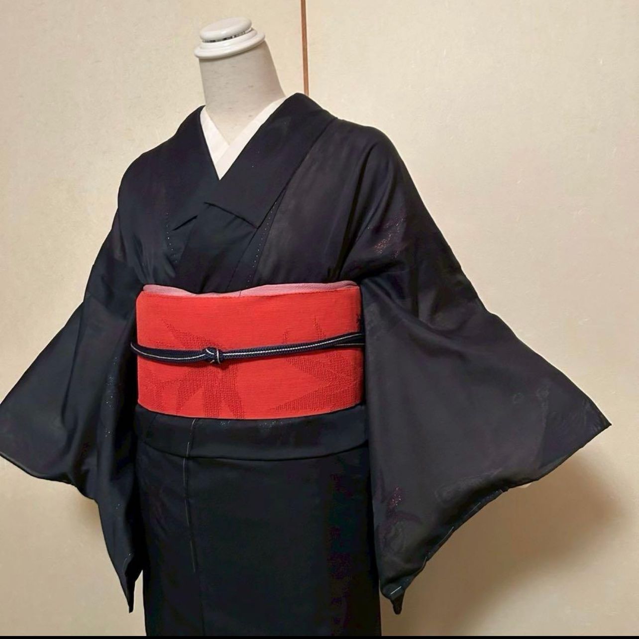 正絹 紗 薄物 夏着物 小紋 フルセット 未使用 着付け練習 初心者 カタ2 