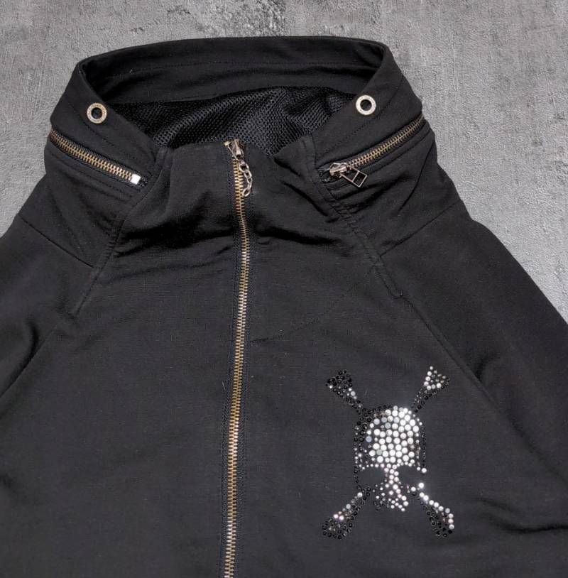 Roen Skull Bijou Zip Up Hoodie Sweatpants Set Up Mens L Black
