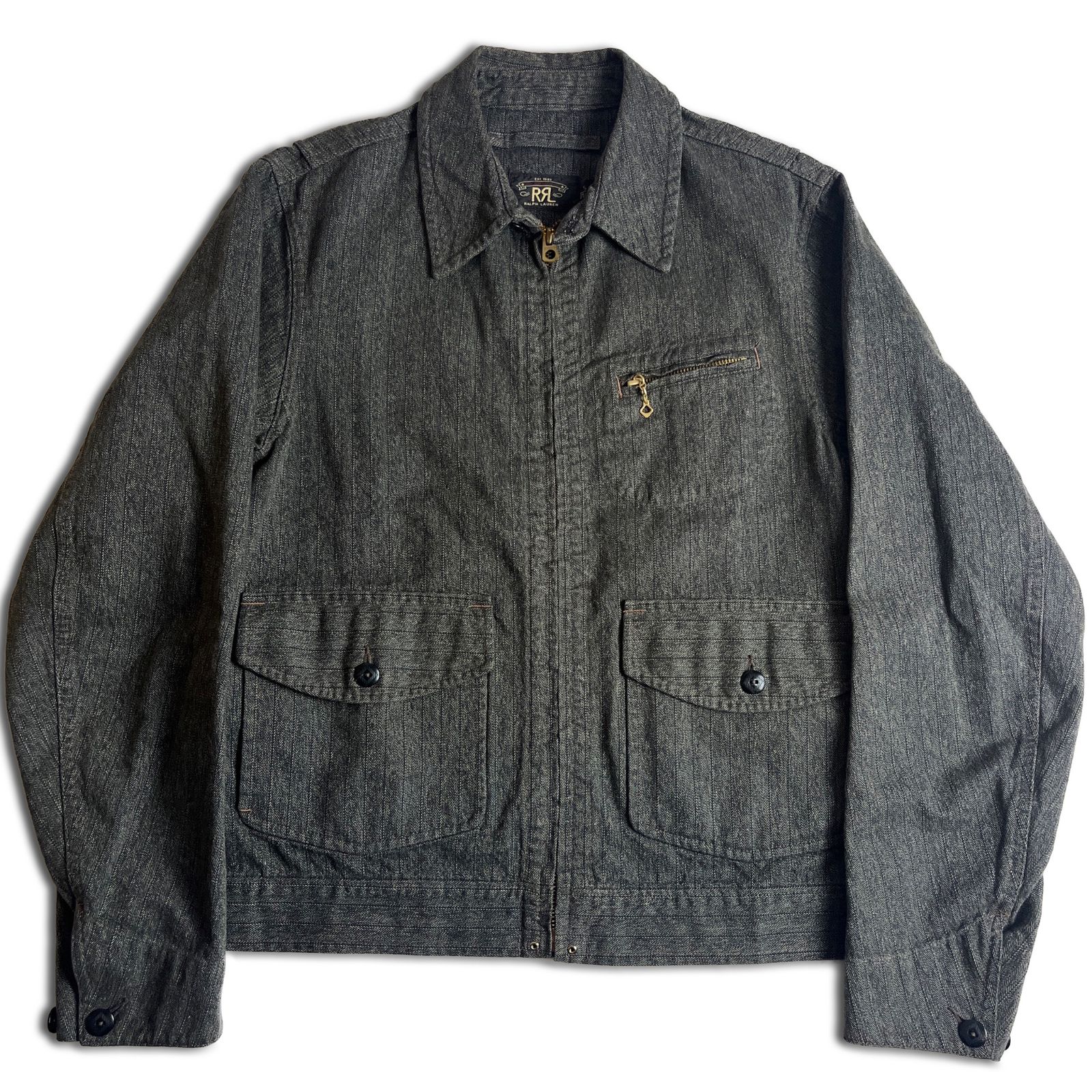 極美品】RRL LELAND STRIPE JACKET M ダブルアールエル 極美品】RRL LELAND STRIPE JACKET M ダブルアールエル