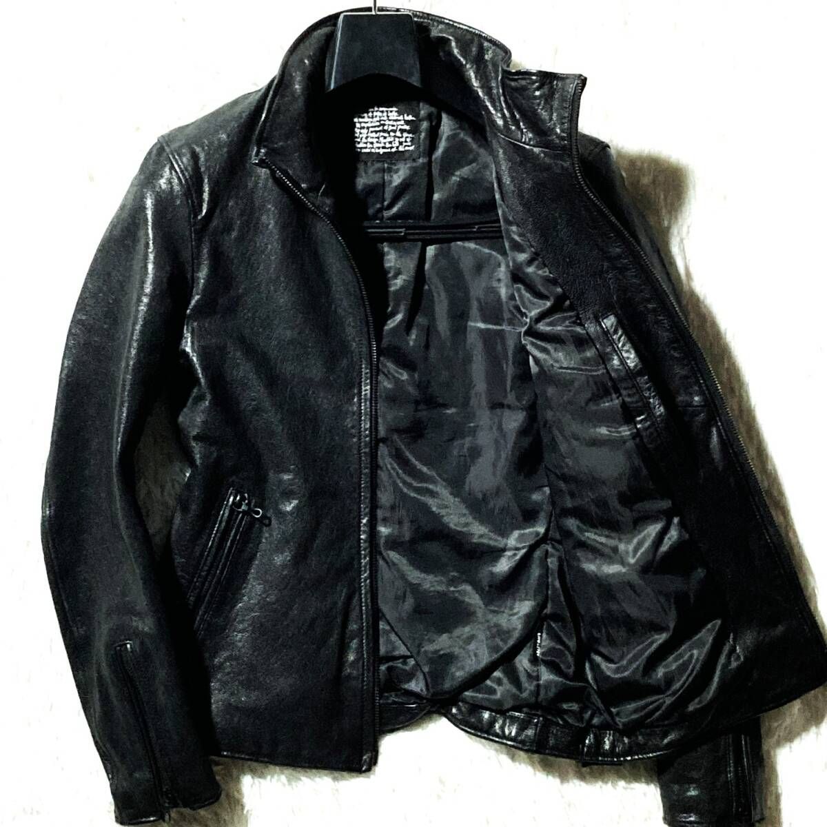 ナノユニバース☆超美ライン&高級☆オール山羊革レザー ライダース