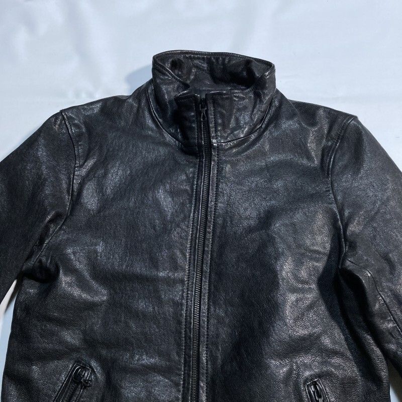 ナノユニバース☆超美ライン&高級☆オール山羊革レザー ライダース