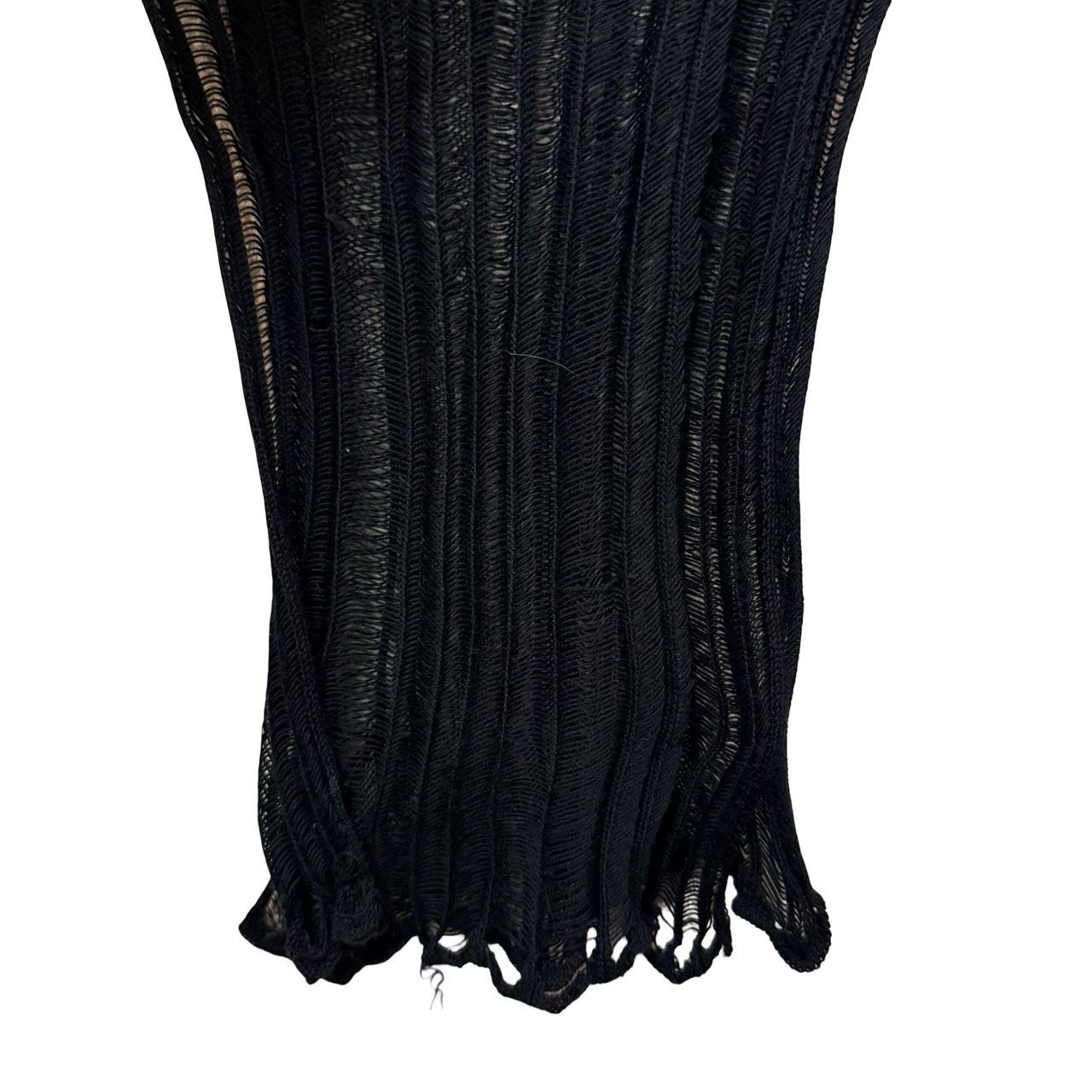 07SS Dior Homme エディ期 コットンネット ナローストール 黒 2007SS