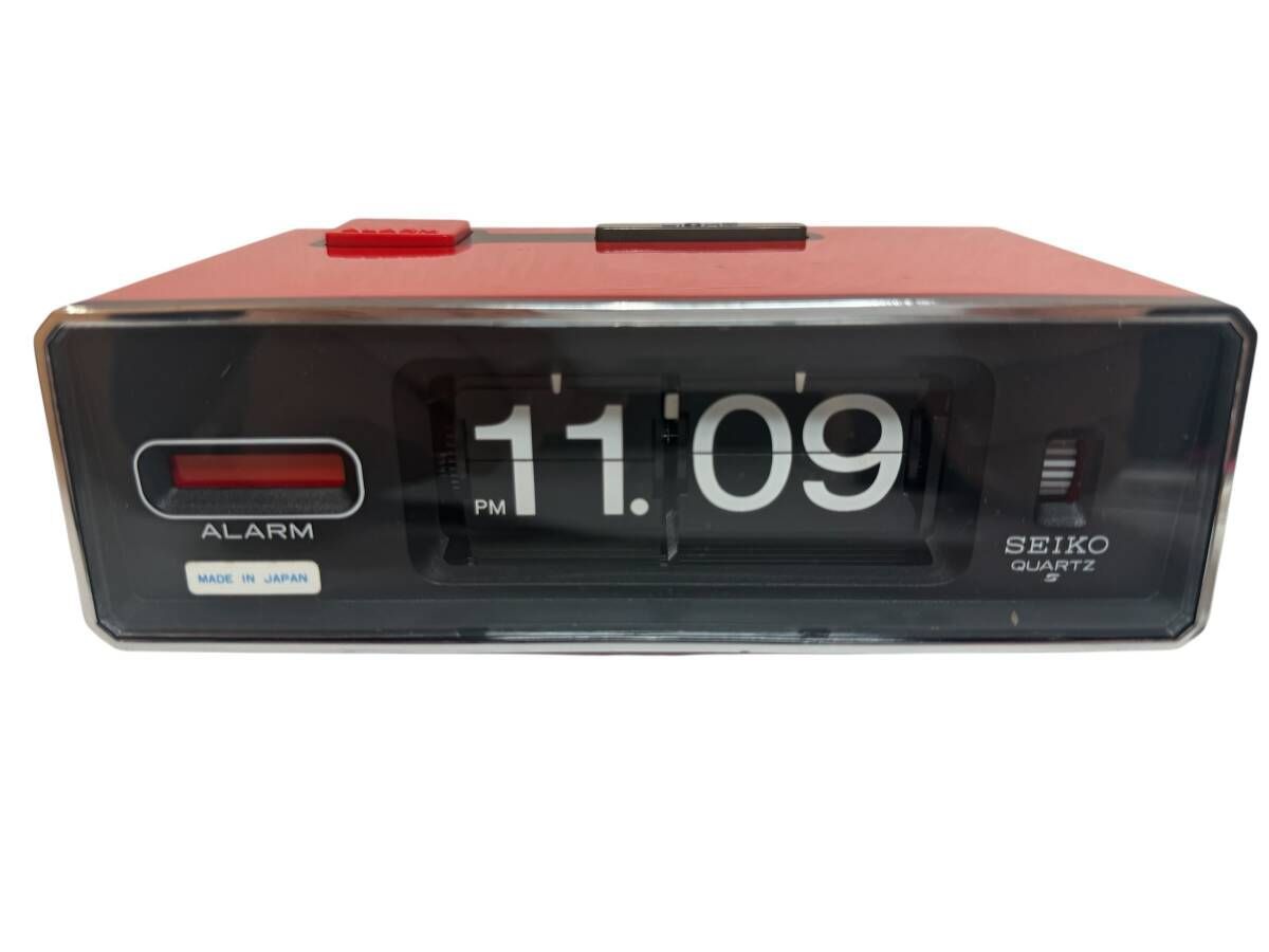 稼働 SEIKO（セイコー）製 昭和レトロ 置き時計 パタパタ時計 QN401T