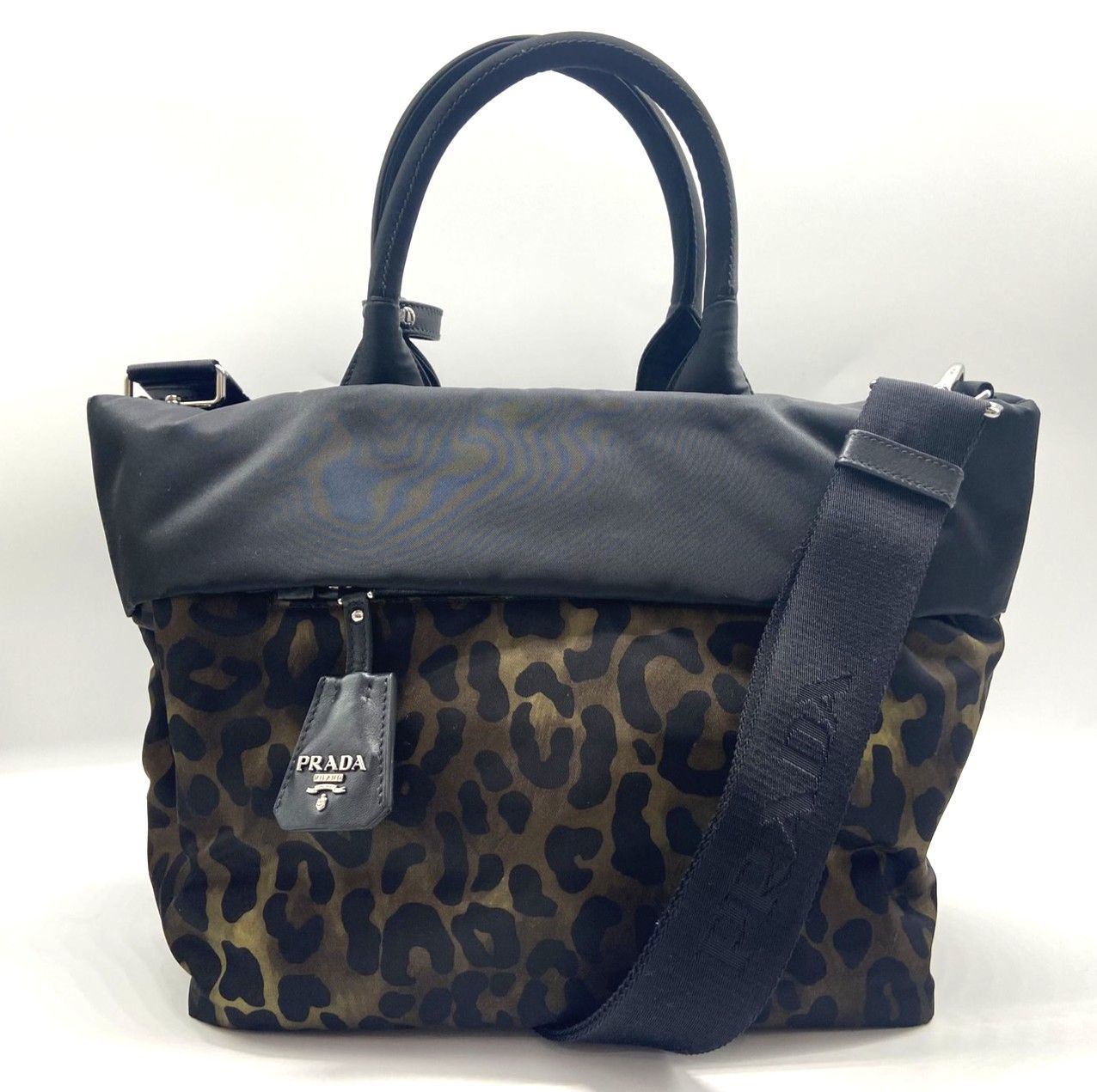 PRADA◇プラダ◇レオパード◇豹柄◇ハンドバッグ 本革公式ストア