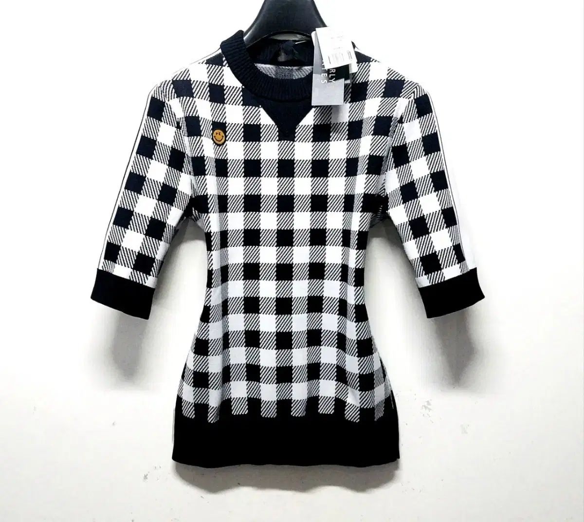 パーリーゲイツ 千鳥格子柄 半袖 ニット (正規品 新品)