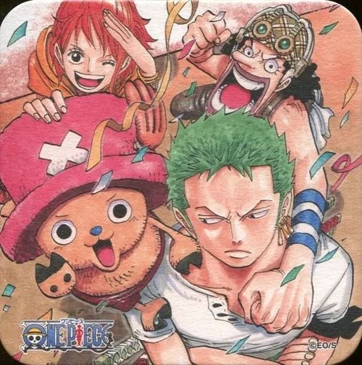 中古】コースター(キャラクター) ゾロ＆ナミ＆ウソップ＆チョッパー