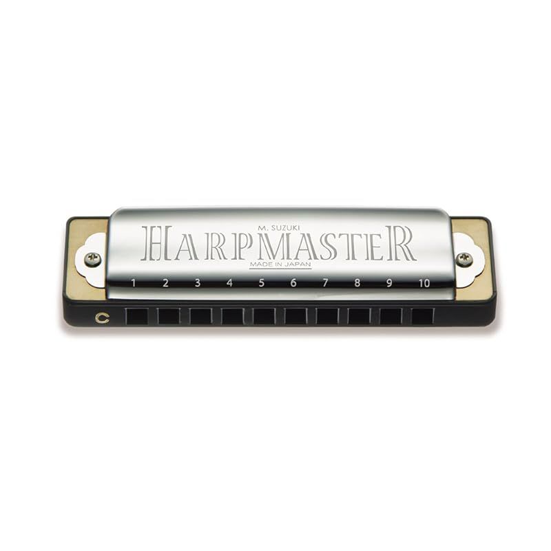 【新品】 SUZUKI スズキ 10穴ハーモニカ HARP MASTER MR-200 A♭調 シルバー 1