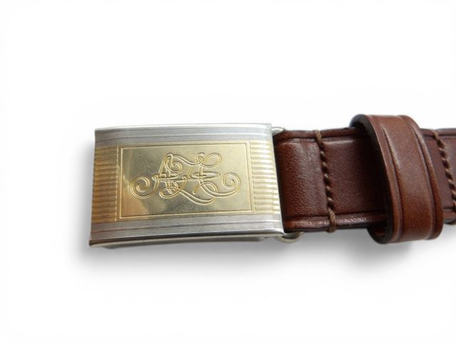 AT LAST&CO INITIAL LEATHER BELT BROWN サイズ30 アットラスト
