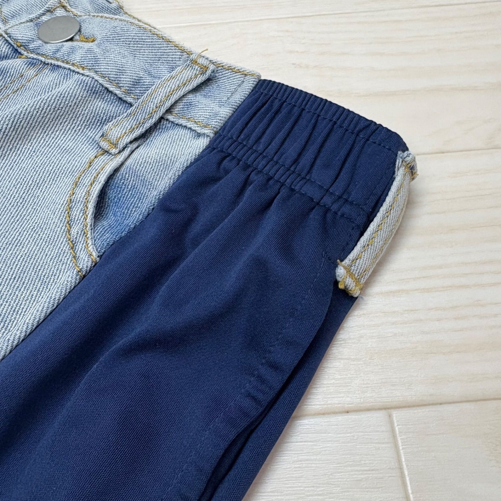 mi⇝︎✩︎⡱様 オーダー NIKEトラックパンツドッキングデニム - メルカリ