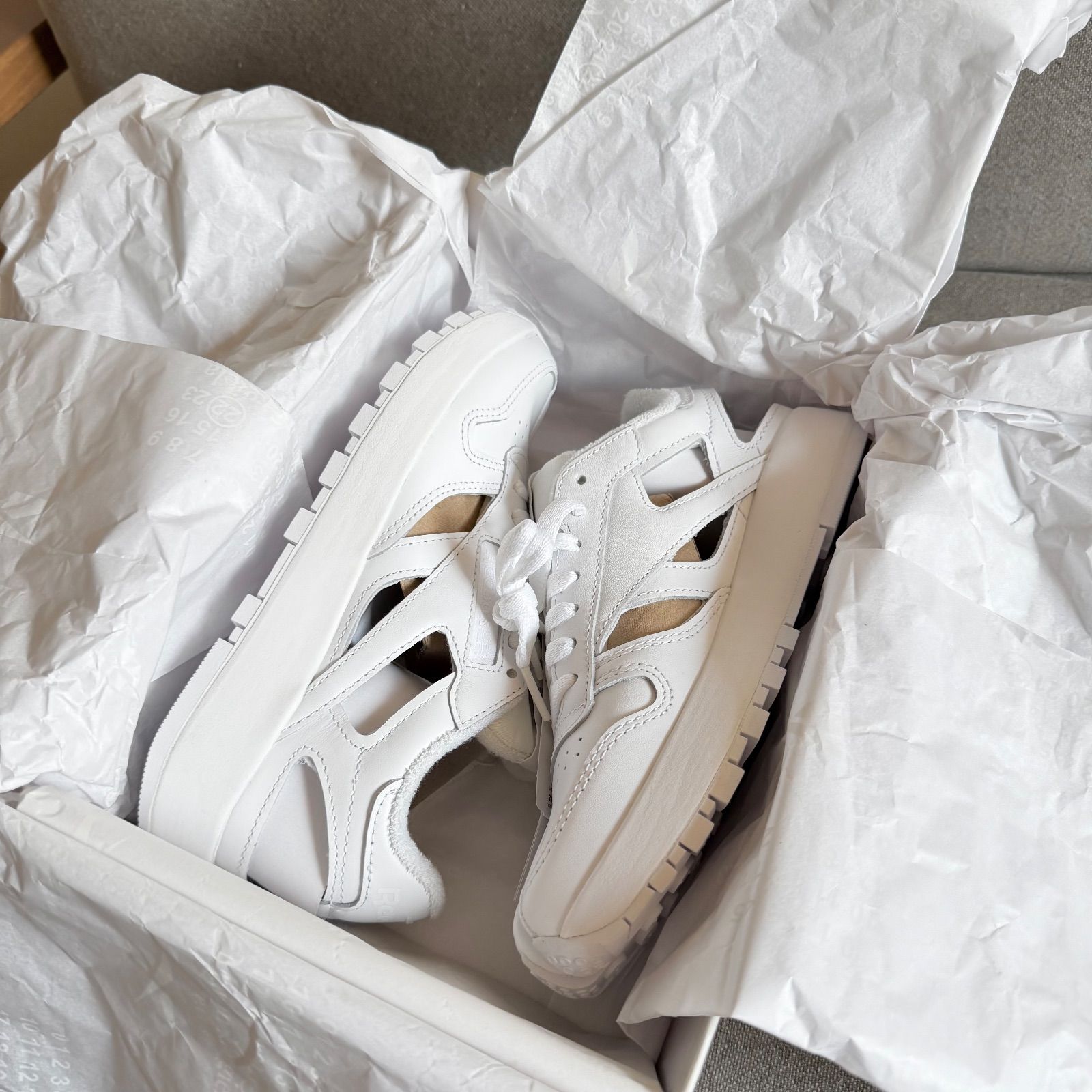 新品未使用】マルジェラ×リーボック ホワイト クラシックレザー24cm