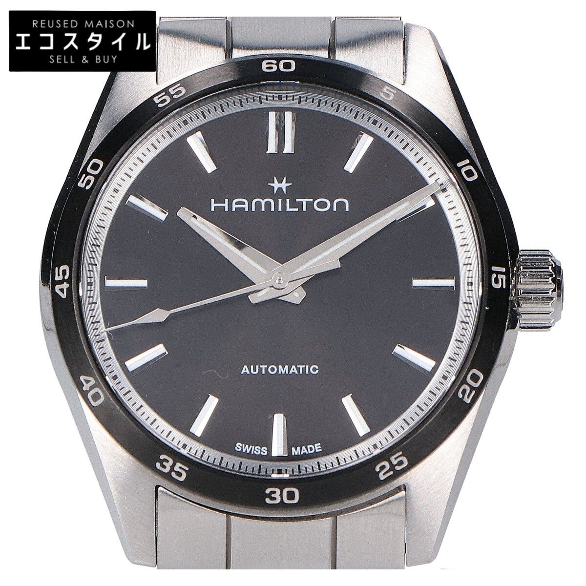 HAMILTON ハミルトン H36135130 黒文字盤 SS×SS 34mm ジャズマスター パフォーマー AT 自動巻き時計 -