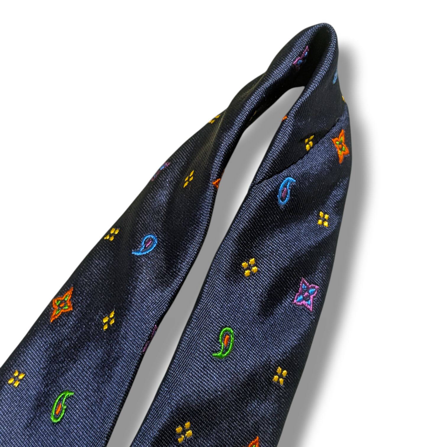Paul Smith ポールスミス ネクタイ シルク100% ネイビー マルチカラー