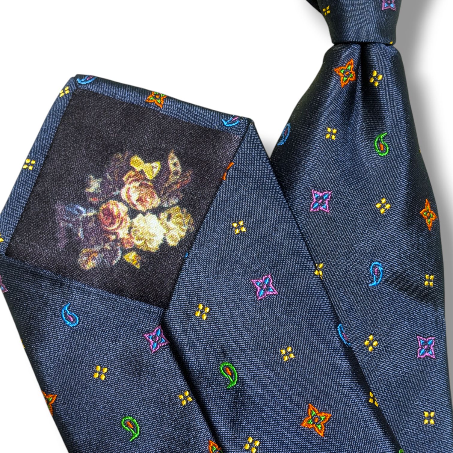 Paul Smith ポールスミス ネクタイ シルク100% ネイビー マルチカラー