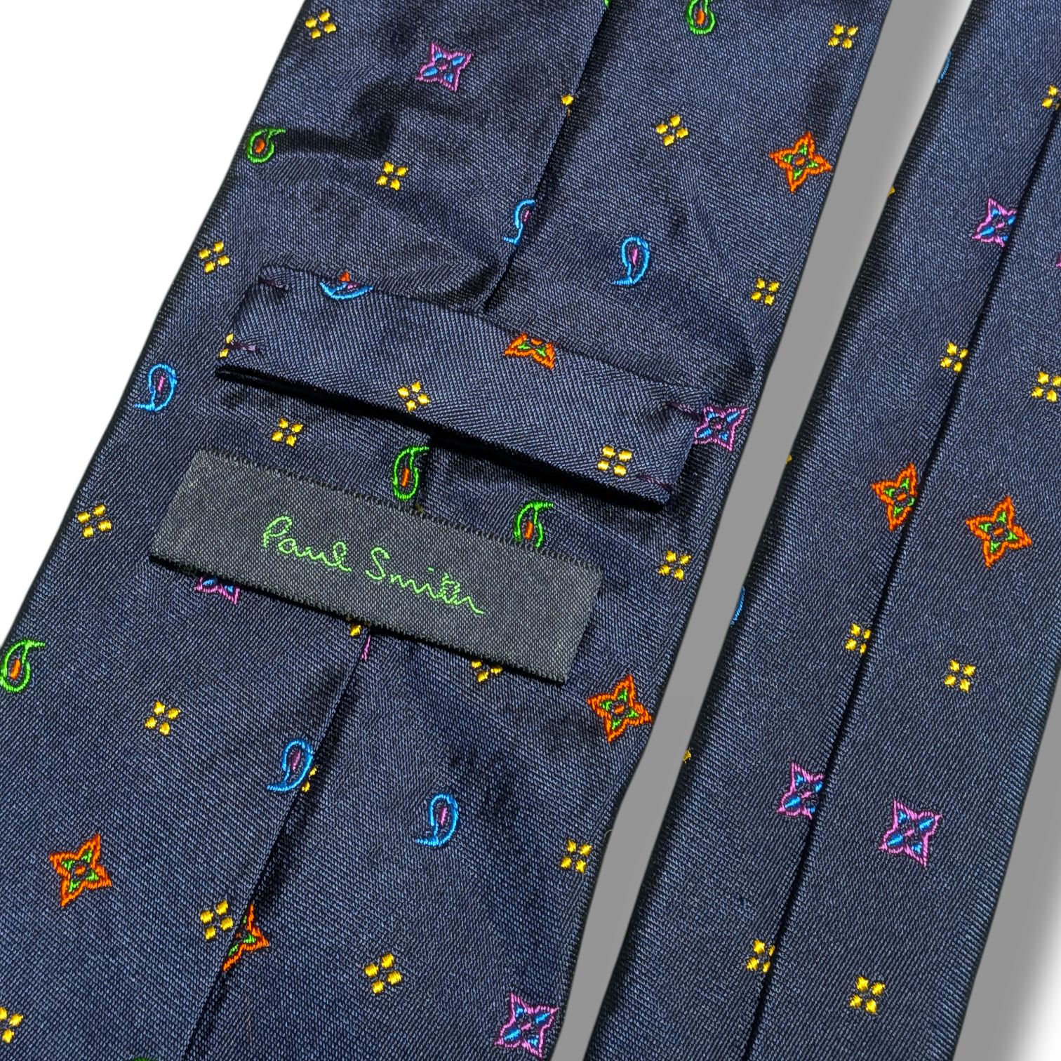 Paul Smith ポールスミス ネクタイ シルク100% ネイビー マルチカラー