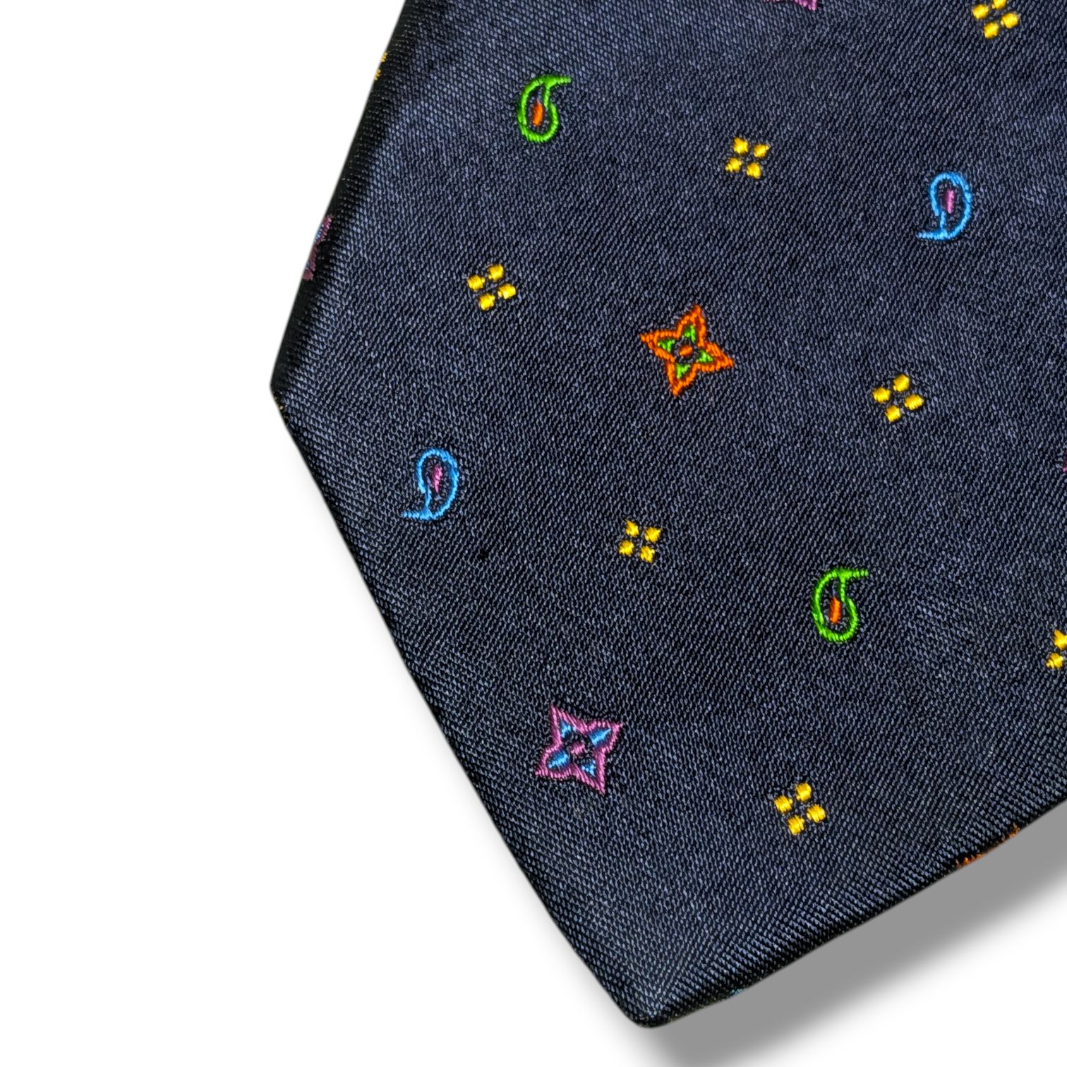 Paul Smith ポールスミス ネクタイ シルク100% ネイビー マルチカラー