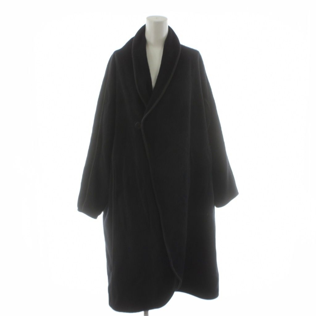 ヨーガンレール JURGEN LEHL コート ロング丈 ウール 絹 シルク混 M 黒