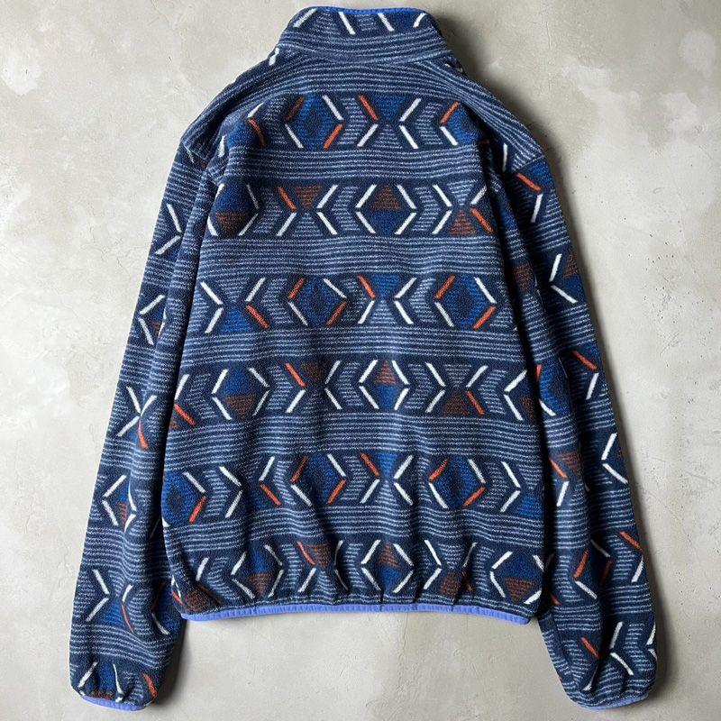 17年製 Patagonia 総柄 スナップT プルオーバー フリース ジャケット