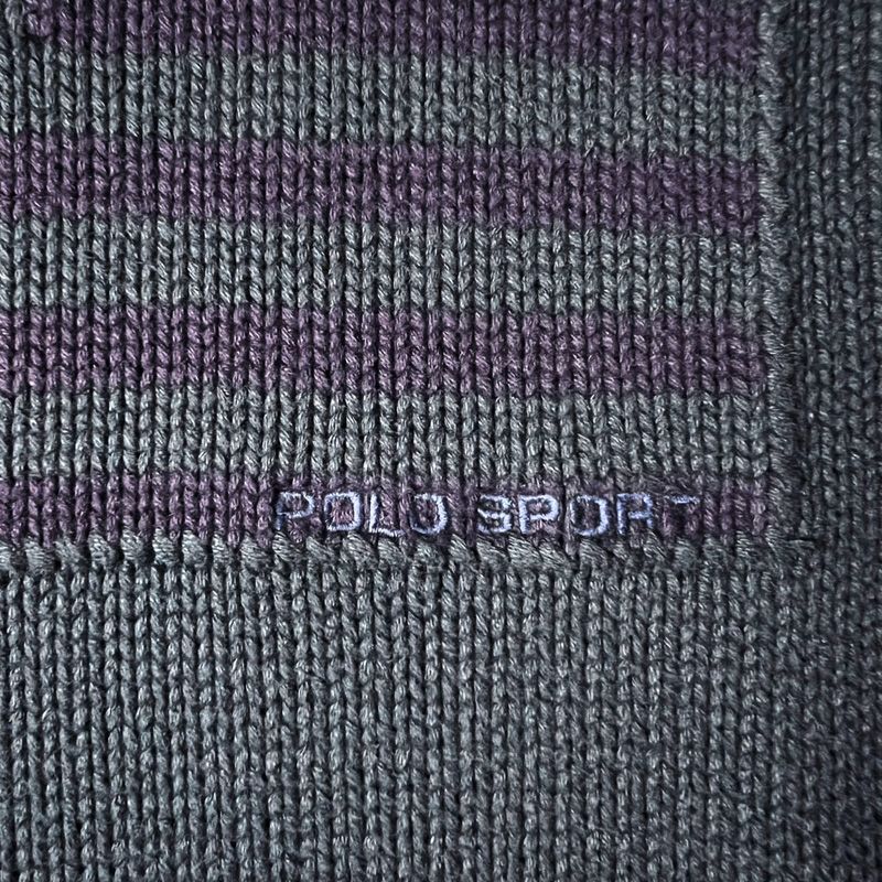 90s POLO SPORT RALPH LAUREN 星条旗 ロゴ 刺繍 後染め コットン