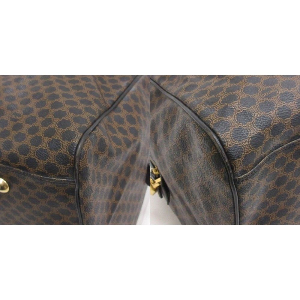 セリーヌ CELINE マカダム柄 ボストンバッグ MC98/1 ブラック系 - メルカリ