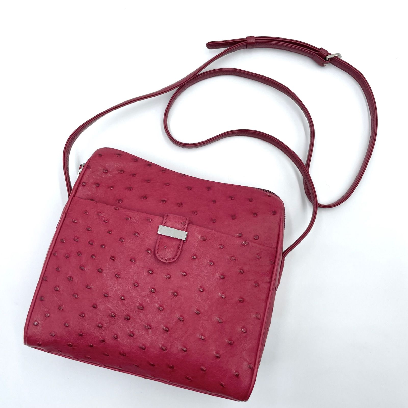 極美品✨オーストリッチ JRA認定 ショルダーバッグ クロスボディ 斜め