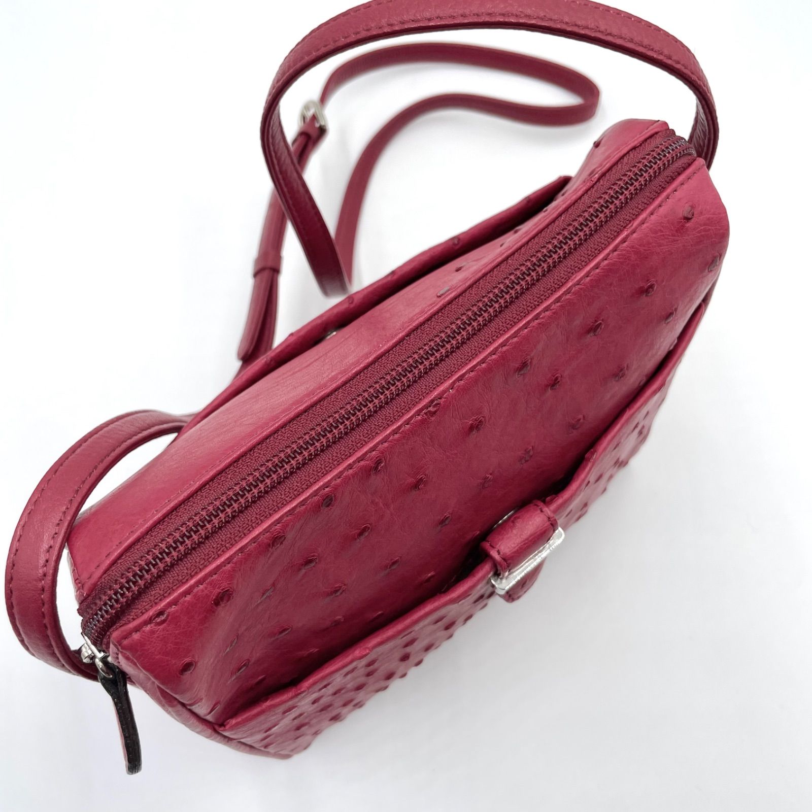 極美品✨オーストリッチ JRA認定 ショルダーバッグ クロスボディ 斜め