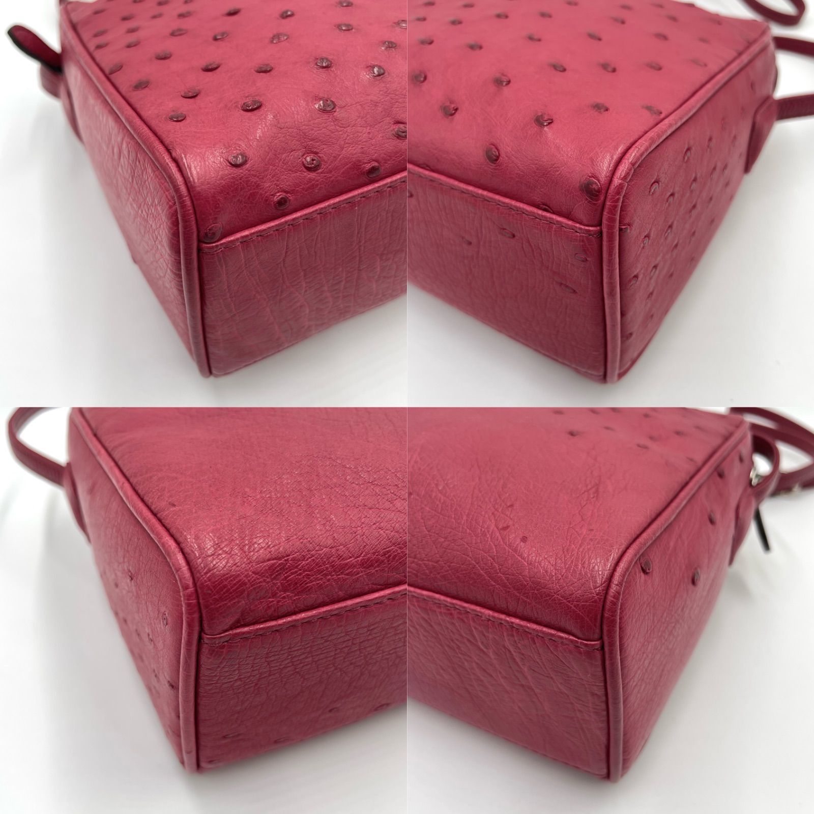 極美品✨オーストリッチ JRA認定 ショルダーバッグ クロスボディ 斜め