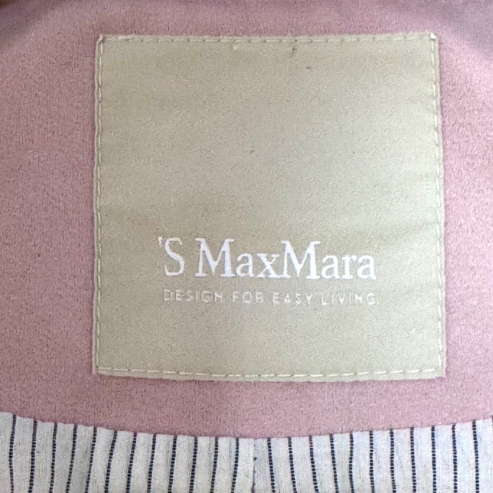 S MaxMara エス マックスマーラ ノーカラーコート ピンク 36 - メルカリ
