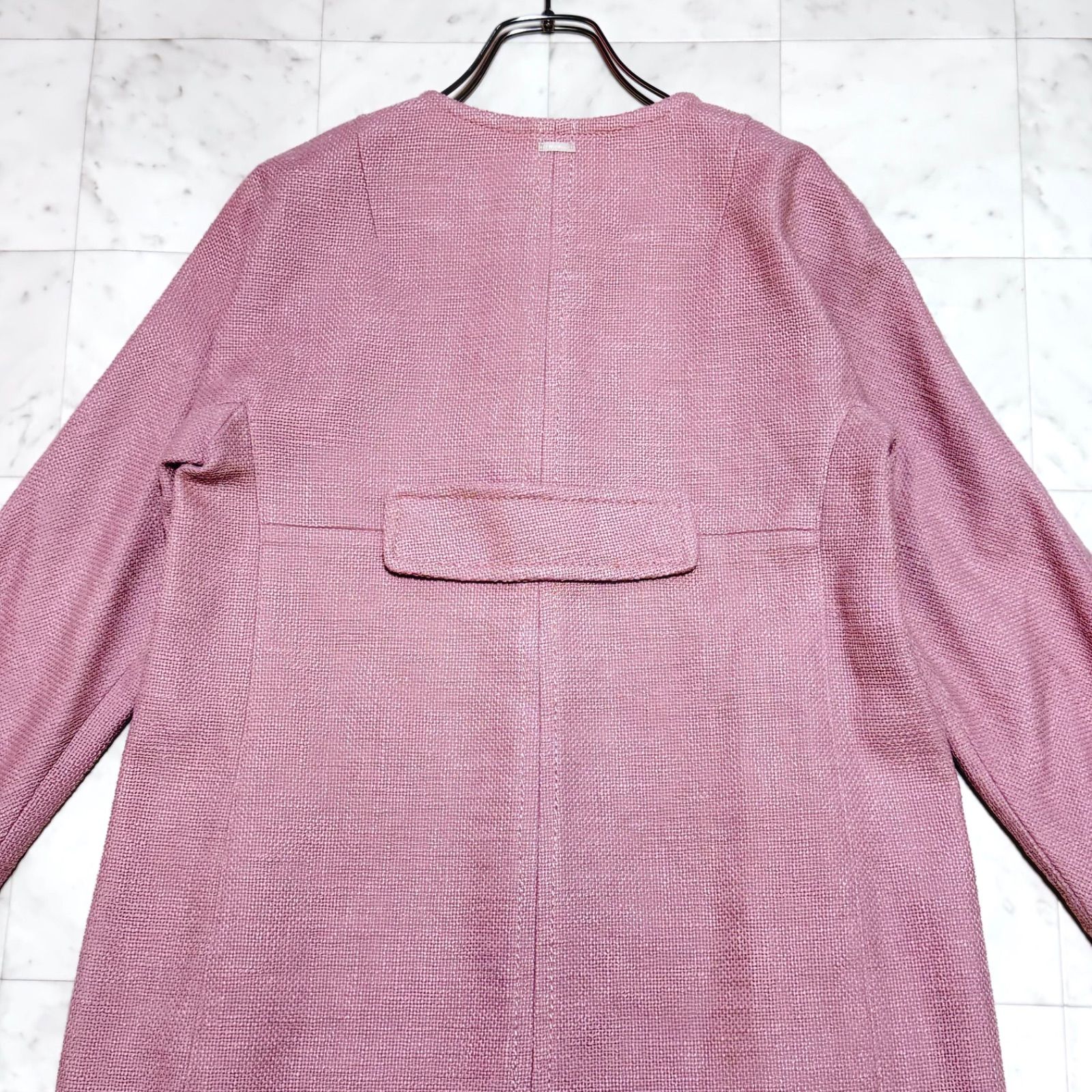 S MaxMara エス マックスマーラ ノーカラーコート ピンク 36 - メルカリ
