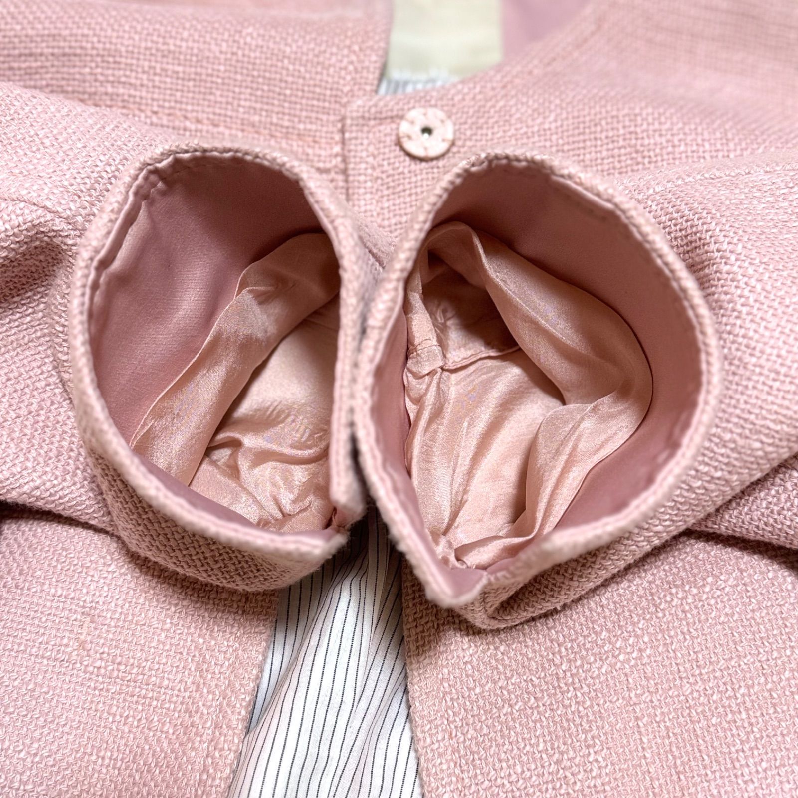 S MaxMara エス マックスマーラ ノーカラーコート ピンク 36 - メルカリ