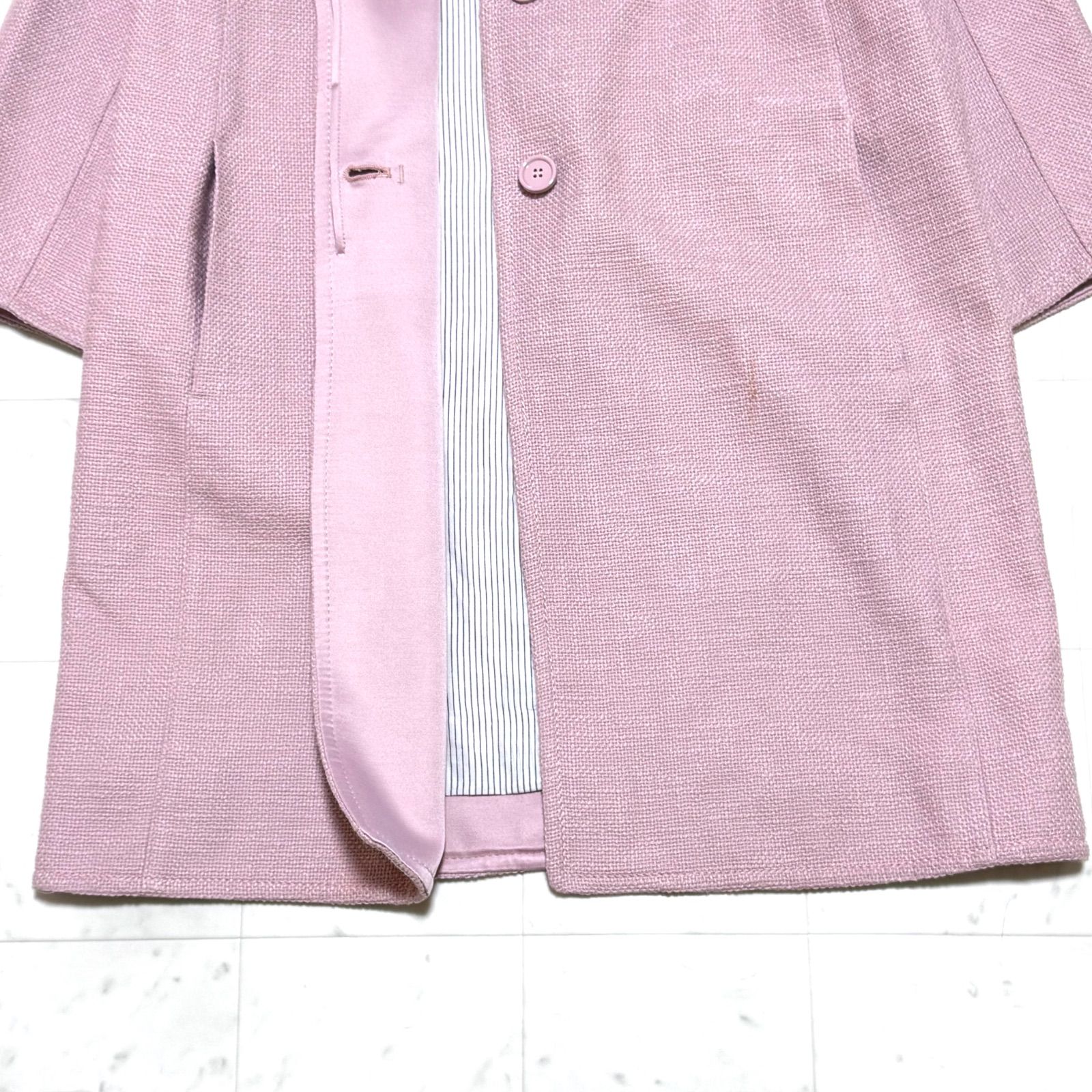 S MaxMara エス マックスマーラ ノーカラーコート ピンク 36 - メルカリ