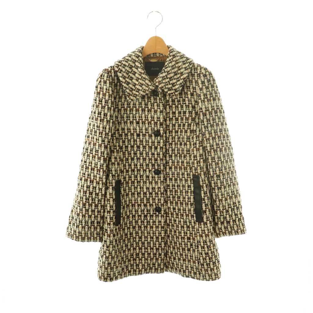 アルアバイル allureville ゴールドラメツイードステンカラーコート