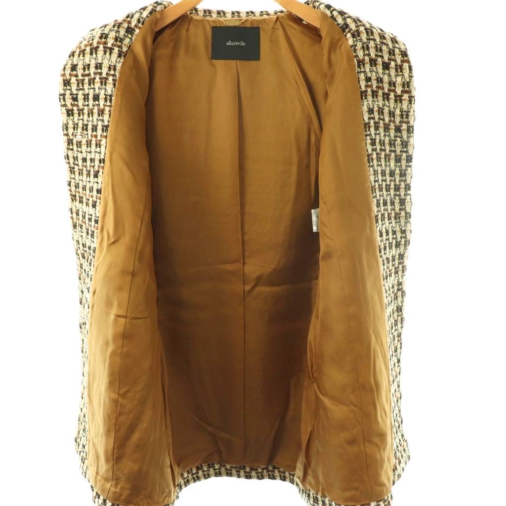 アルアバイル allureville ゴールドラメツイードステンカラーコート