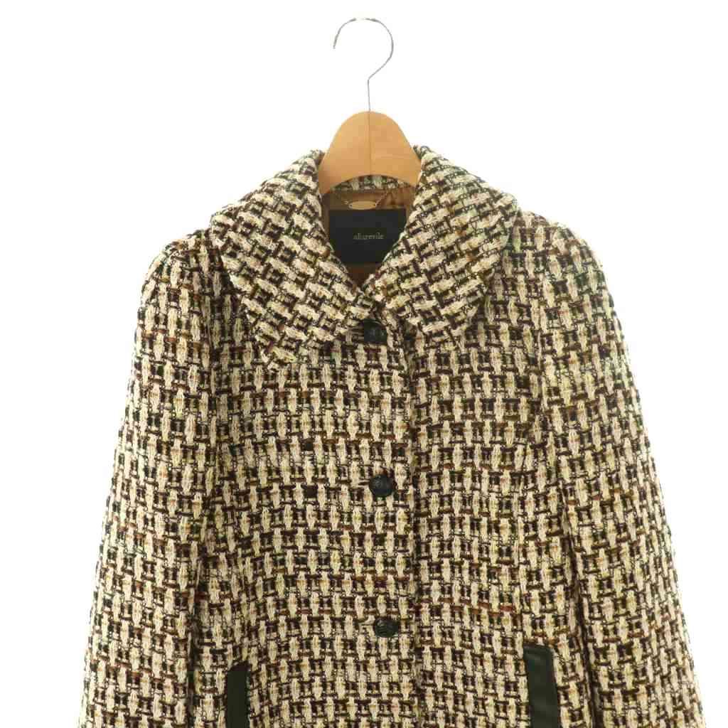 アルアバイル allureville ゴールドラメツイードステンカラーコート