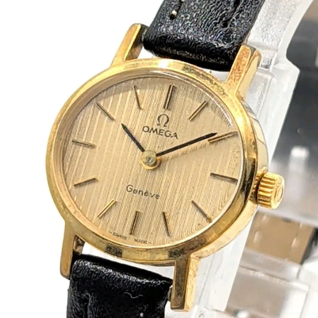 OMEGA Geneve Watch Hand-Winding Ladies Gold dial Round Y2K OMEGA Geneve Watch Hand-Winding Ladies Gold dial Round Y2K