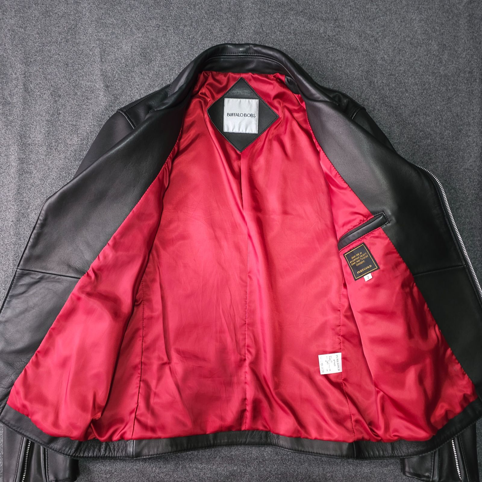 bobo レッドレザーライダースジャケット bobo レザーライダースジャケット レッド bobo レッドレザーライダース