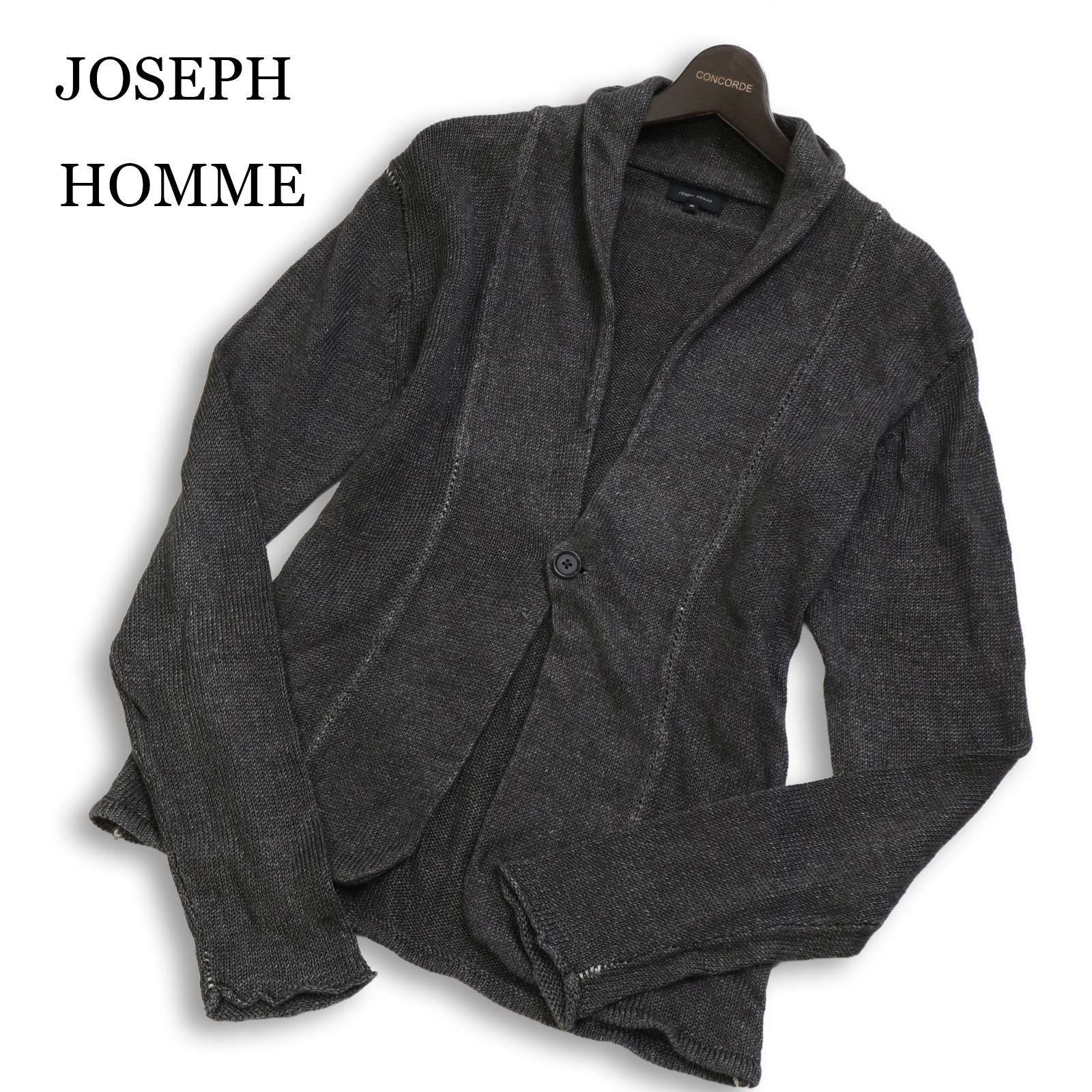 JOSEPH HOMME ジョセフ オム 春夏 麻 リネン100%☆ ショールカラー 
