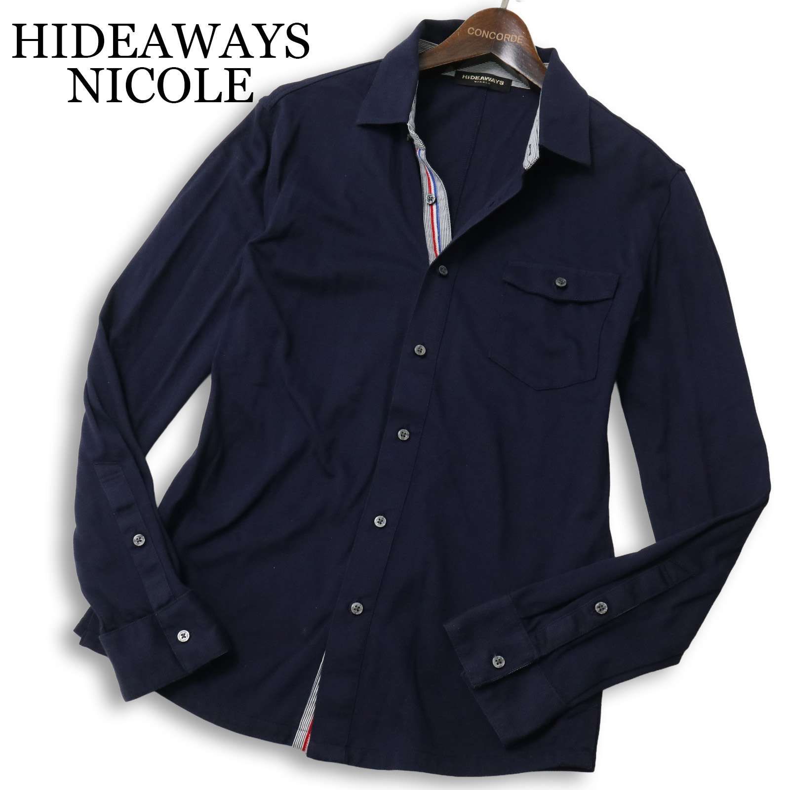 HIDEAWAYS HIDEAWAYS NICOLE ブラック長袖シャツ① NICOLE 