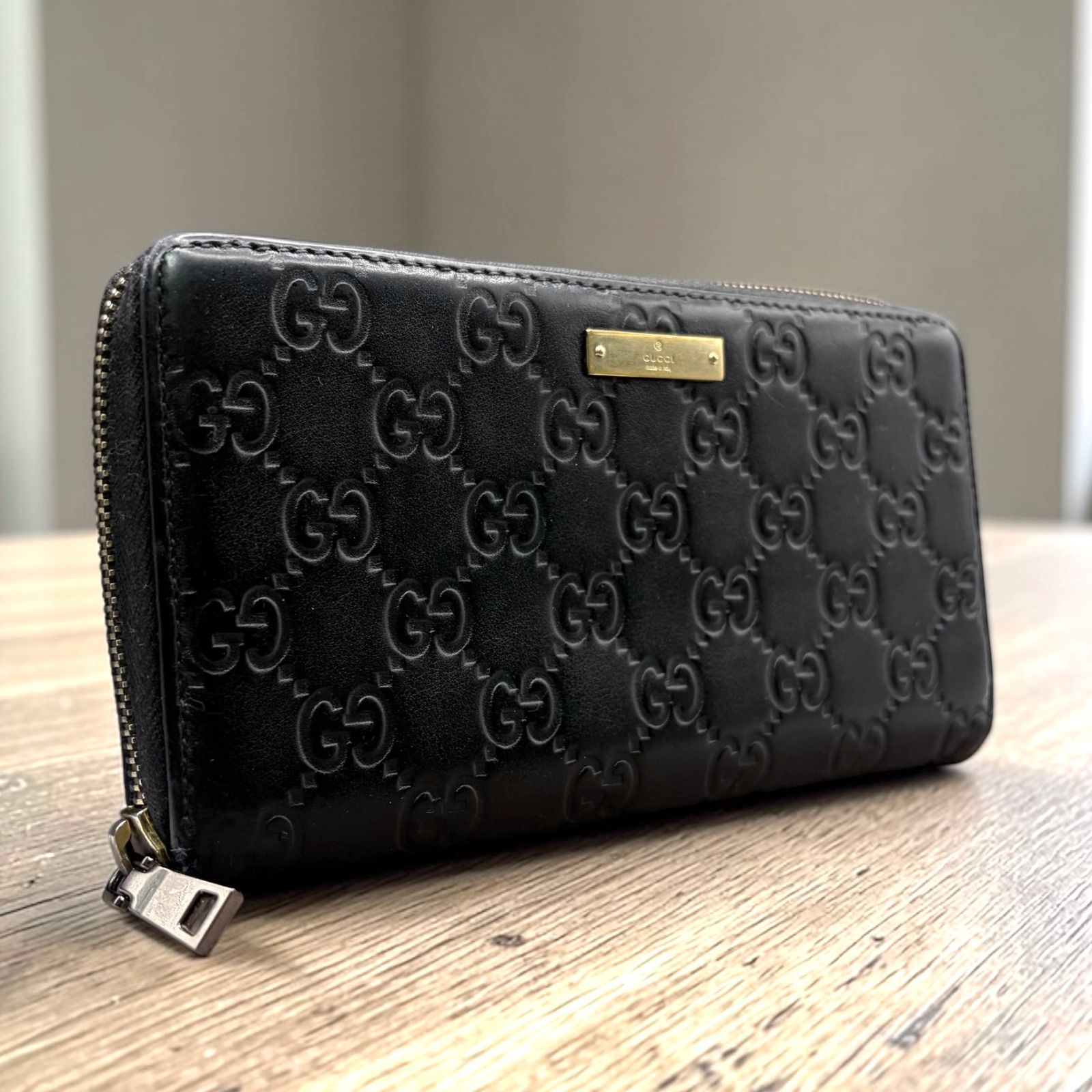 x80 GUCCI グッチ 長 財布 ジップ アラウンド ウォレット ラウンド