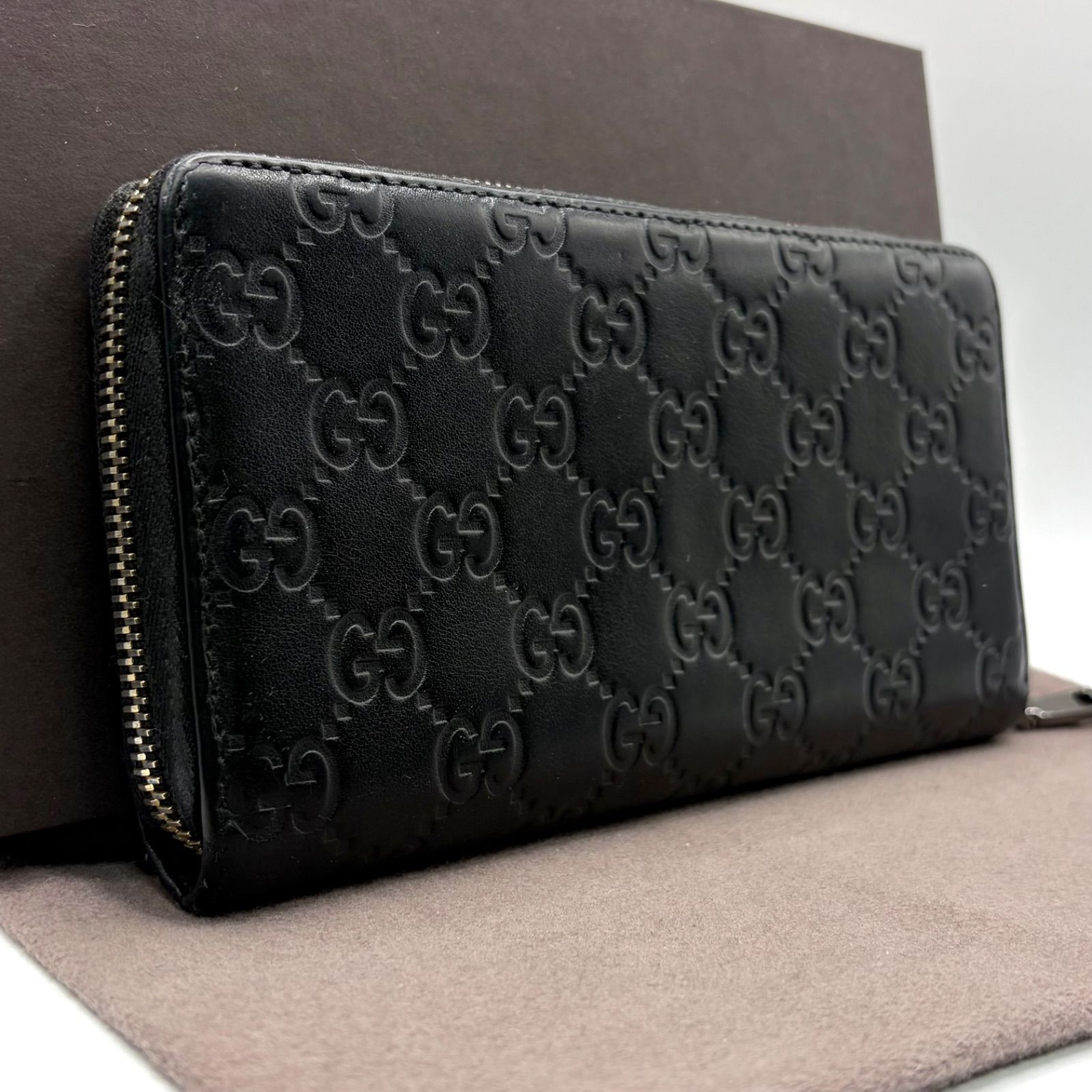 x80 GUCCI グッチ 長 財布 ジップ アラウンド ウォレット ラウンド 
