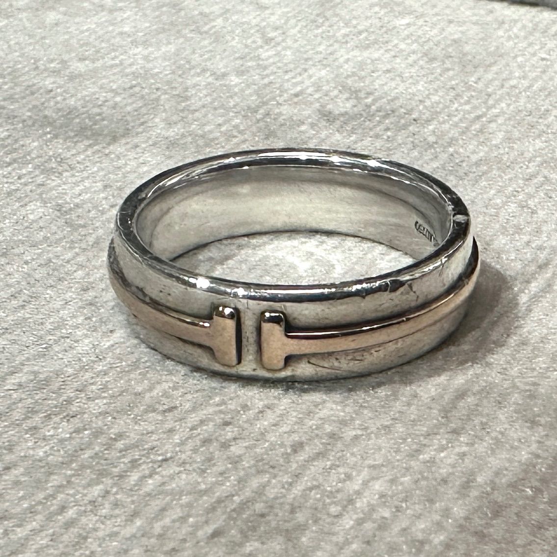TIFFANY&Co. ティファニー T TWO ナロー リング 指輪 750 925 K18 16
